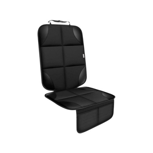 Meolsaek Car Seat Protector for Child Car Seat, Durable 600D Fabric Waterproof Car Seat Cover with Thick Pad Non-Slip Backing (No Imprints) (1 pc -Black)