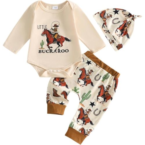 Sasaerucure Newborn Baby Boy Outfit Fall Winter Clothes 3PCS Set