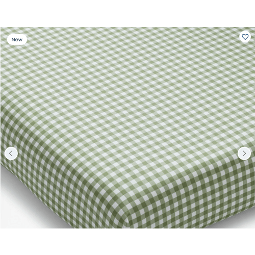 Gingham Classic Cool Organic Cotton Percale Crib Sheet - Moss, Crib