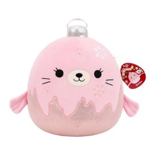 Squishmallows 12" Gladys Pink Seal Ornament with Frosted Bottom Medium Plush