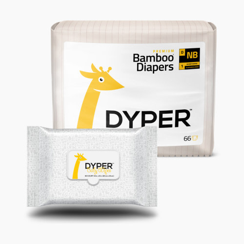 DYPER Sustainable Baby Diapers + Wipes Newborn Starter Value Bundle