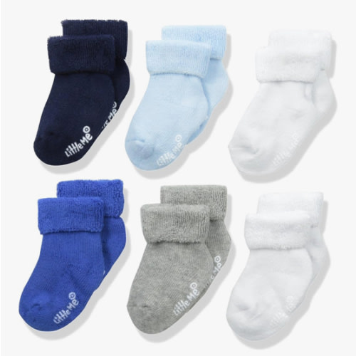 Little Me baby-boys Baby Boys' 6 Pack Socks
