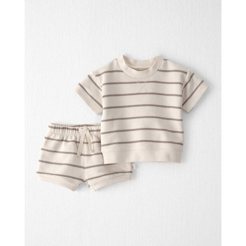 Baby 2-Piece Organic Cotton Top & Short Set in Stripes - Little Planet | Carter's