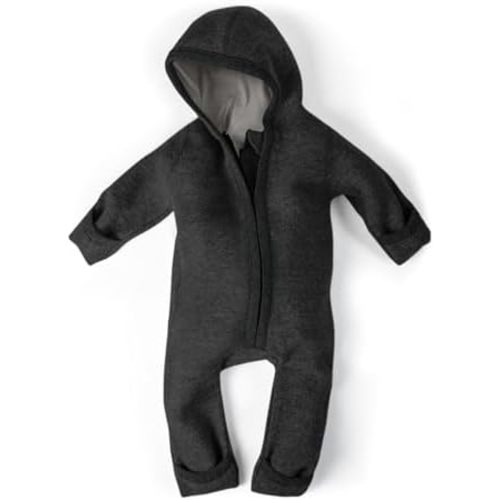 Ehrenkind® WOOLEN JUMPSUIT for Infants and Kids, Warm infant One-Piece made of natural virgin wool with zipper