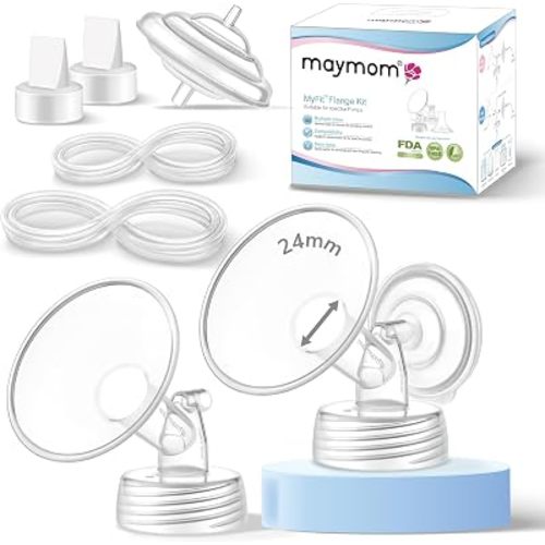 Maymom Pump Parts Compatible with Spectra S2 S1 9 Plus Breastpump, 24mm Flange Valve Tubing Backflow Protector, Not Original Spectra S2 S1 Replacement Pump Parts