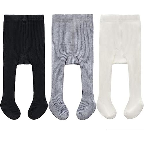 CECORC Baby Tights – Thick Toddlers Girl Leggings–Seamless Cable Knit Cotton Stockings –Infants Pantyhose 2-6 Pack
