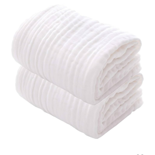 MUKIN Baby Bath Towels, Super Soft Cotton Receiving Blanket for Baby's Delicate Skin,2Pack Swaddle Blanket for Newborns Toddlers Boy Girl,Baby Registry as Shower (White+White)