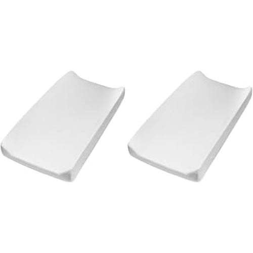 HonestBaby Unisex Baby Organic Cotton Changing Pad Cover and Toddler Sleepers, Bright White, One Size US (Pack of 2)