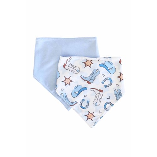 Rodeo Dreams 2pc Bandana Bibs | Blue