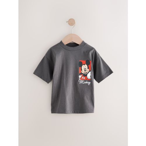 Charcoal Grey Mickey Mouse Short Sleeve T-Shirt (3mths-8yrs)