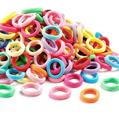 Baby Hair Ties,300PCS Nylon Toddler Hair Ties for Girls, Kids Seamless Hair Bands, Girls Elastic Ponytail Holders,Multicolor