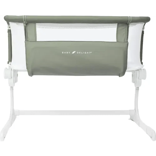 Baby Delight Beside Me Dreamer Bassinet | Bedside Sleeper & Baby Bassinet | 6-Position Height Adjustment | 100% GOTS Certified Organic Cotton Fabric | Organic Sage
