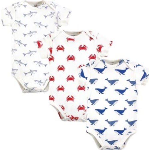 3Pk Organic Bodysuits, 6-9M