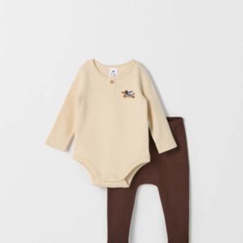 Baby Organic Cotton Fleece Romper | Target Australia