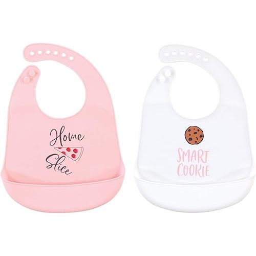 Hudson Baby Unisex Baby Silicone Bibs, Home Slice, One Size