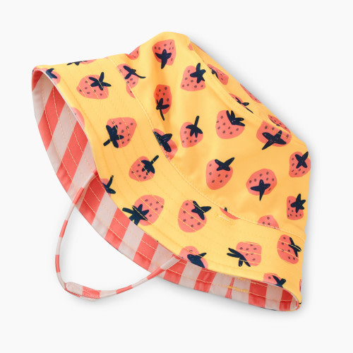 Tea Collection Reversible Baby Sun Hat - Fresa Fiesta, 0 6 M