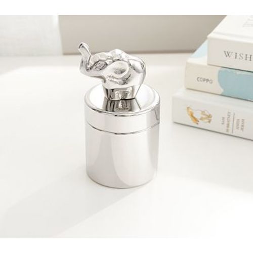 Silver Elephant Keepsake Box