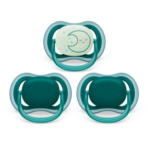 Philips Avent Ultra Air Day Time Pacifier 6-18m - Deep Opal/Moon - 3pk