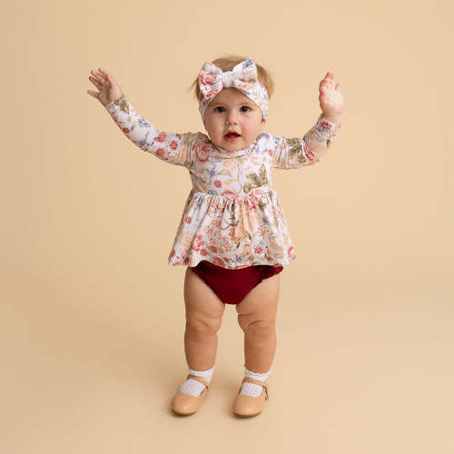 Kristiana Peplum Ruffled Bummie Set