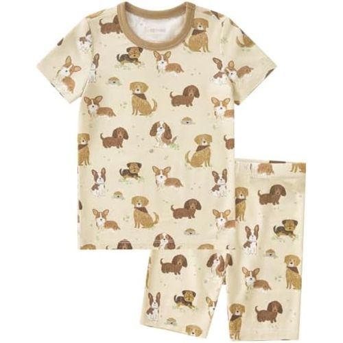 pureborn Baby Toddler Kids Viscose from Bamboo Pajamas Set Pjs 2pcs 18M-8Y