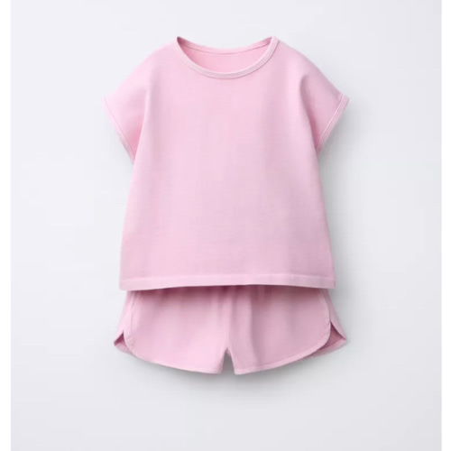 SOLID T-SHIRT AND BERMUDA SET - Pale pink | ZARA United States