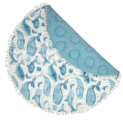 Caspian Quilted Play Mat - Ocean Play Mat | Crane Baby