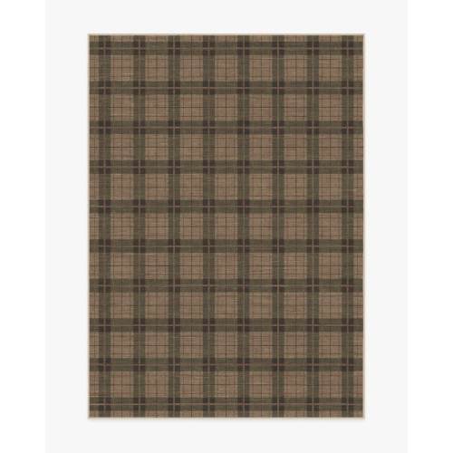 Shop the Alfie Plaid Natural & Green Rug from Ruggable. Our washable rugs are made-to-order, stain-resistant and machine… | Ockergelb, Teppich waschbar, Fußmatte