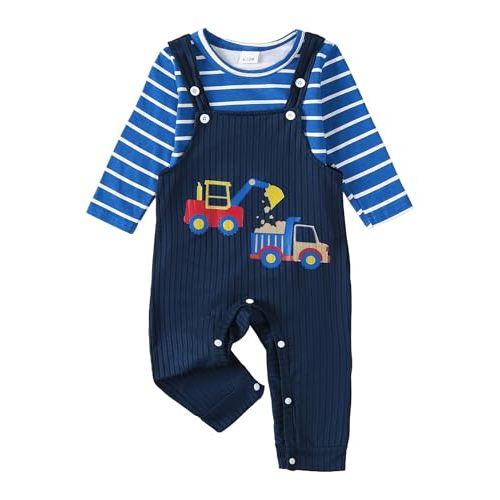 VEGGIEDOT Baby Boy Clothes Fall Winter Newborn Boy Outfits 0 3 6 9 12 18 24 Months Overalls Infant Baby Boys Clothes