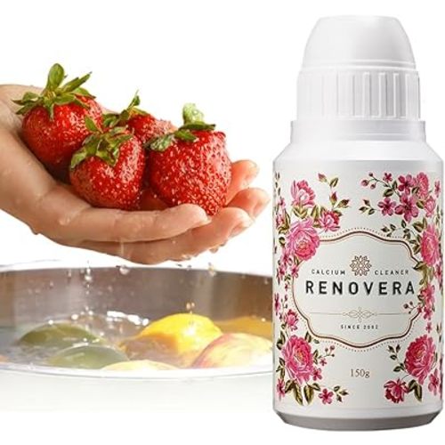 Fruit & Vegetable Wash | 1 Bottle Lasts 1 Year, Gentle Enough for Baby Food, Single Ingredient, Removes Residues, Calcium Helps Keep Produce Fresh 20x Longer