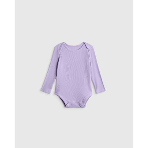 Softest Rib Long Sleeve Bodysuit  in Violet Mist