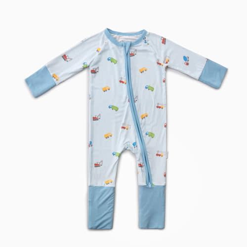 Bamboo Little Ultra-Soft Convertible Baby Romper - Gender Neutral Infant Clothes with 2-Way Zipper, Footless Sleepwear