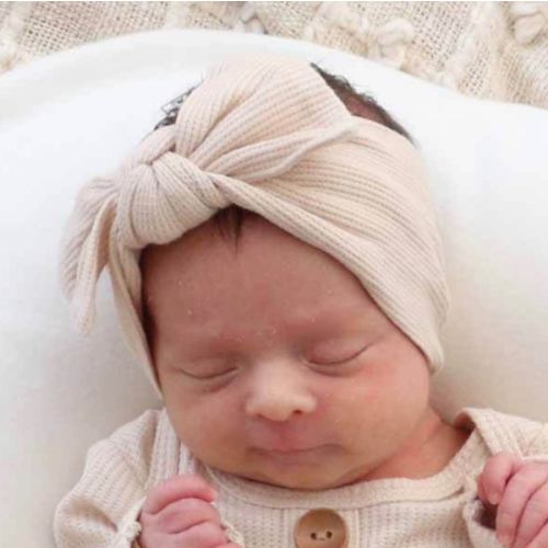 Bamboo Waffle Knit Large Bow Headwraps