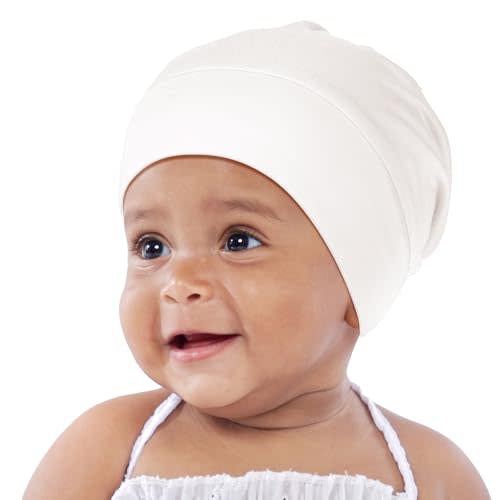 OLESILK Silk Baby Bonnet for 0-6 6-12 Months - 100% Mulberry Silk Toddler Hair Bonnet, Adjustable Night Cap for Sleeping