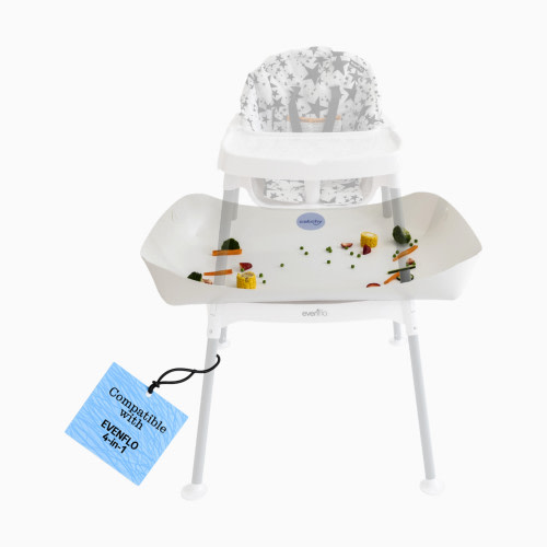 Catchy The Food Catcher for High Chairs - White, For Evenflo 4-In-1