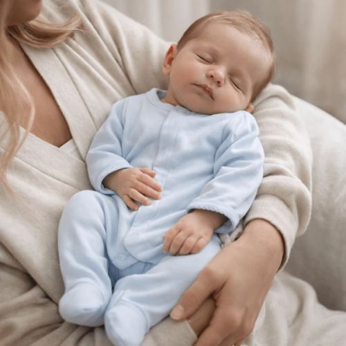Baby Boy Blue Footie - Magnolia Baby Pima Cotton