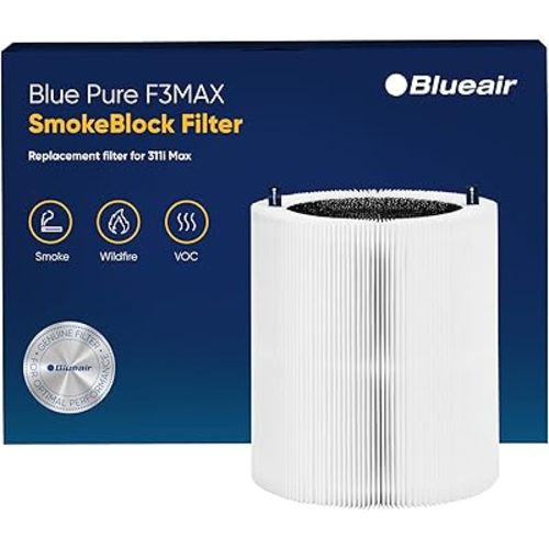 BLUEAIR Blue Pure 311i Max SmokeBlock Genuine Replacement Filter, Extra Carbon Captures 99.99% of Wildfire Smoke, fits Blue Pure 311i Max Air Purifier