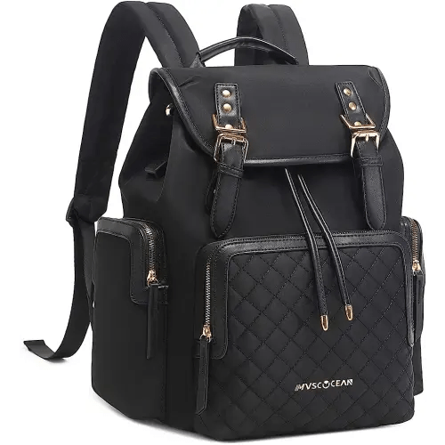 Diaper Bag Backpack,Quilted Diaper Backpack with USB Charging Port & Stroller Hook,Diaper Bags for Baby Boys Girls (Black)