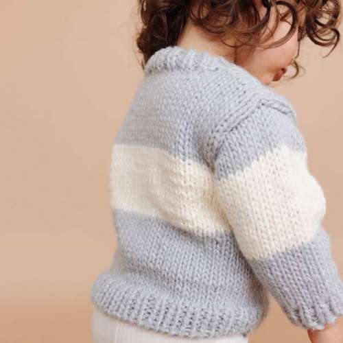 Baby Ski Sweater, Bowie Grey - The Blueberry Hill | Maisonette