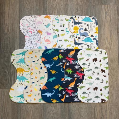 Dinosaur Flannel Burp Cloth - Baby Shower Gift