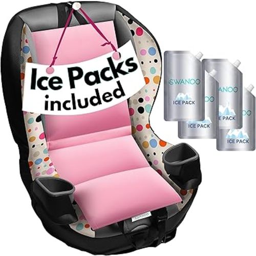 Swanoo Car Seat Cooling Pad, Stroller Cooling Pad with Ice Pack for Babies Toddler and Kids, Sun and Heat Cover Protector for Summer Carseat Cooler Liner…