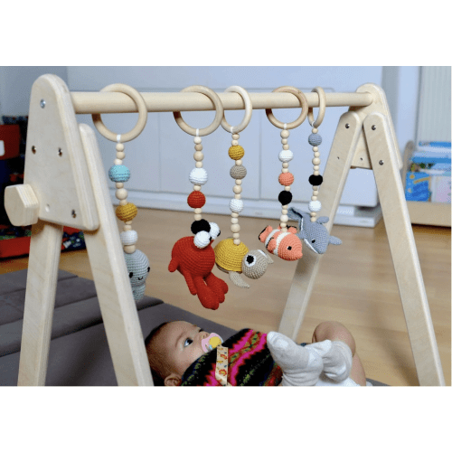 Kidodido Baby Play Gym & Hanging Toys with Sea Animals