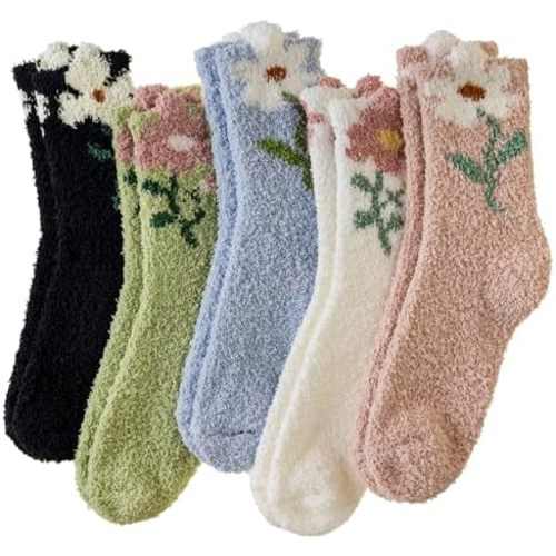 Velice Womens Fuzzy Socks Soft Cozy Fluffy Slipper Winter Thick Warm Plush Sleeping Christmas Socks