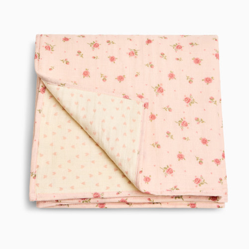 Tiny Kind Organic Cotton Muslin Blanket - Little Roses