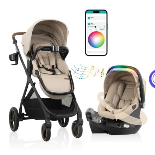 Shyft Intuiti+ Travel System featuring Revolve180 LiteMax™ NXT Rotating Infant Car Seat with SensorySoothe