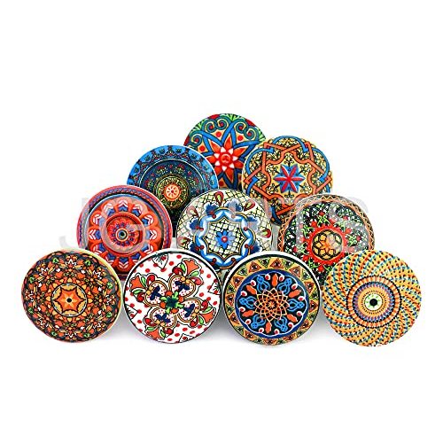 JGARTS 10 x Mix Vintage Look Flower Ceramic Knobs Door Handle Cabinet Drawer Cupboard Pull Mandala Xfer New