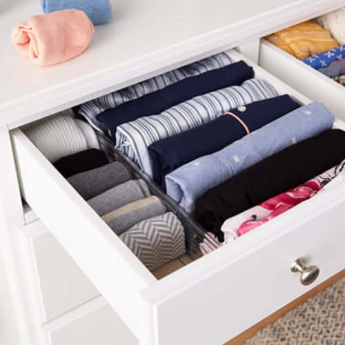 Clear Expandable Drawer Dividers Set of 2 | The Container Store