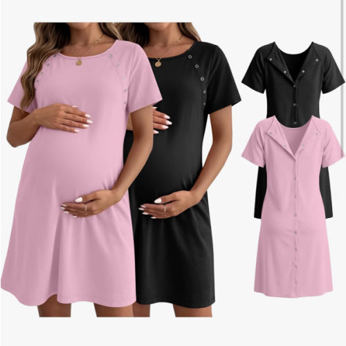 Huukeay 2 Pack Labor and Delivery Hospital Gown