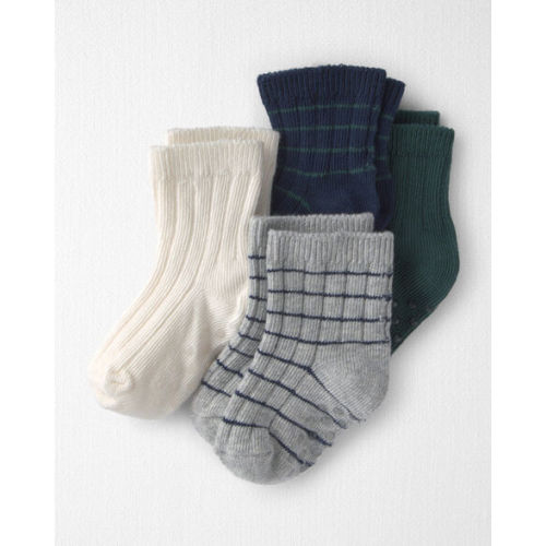 Baby 4-Pack No-Slip Ankle Socks Made with Organic Cotton - Little Planet | Carter's