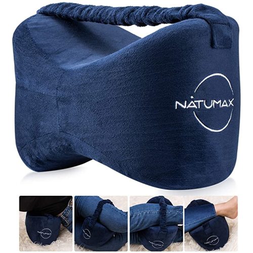 Knee Pillow for Side Sleepers - Relief from Sciatica Pain, Back/Leg Pain, Pregnancy, Hip and Joint Pain Memory Foam Leg Pillow + Free Sleep Mask and Ear Plugs