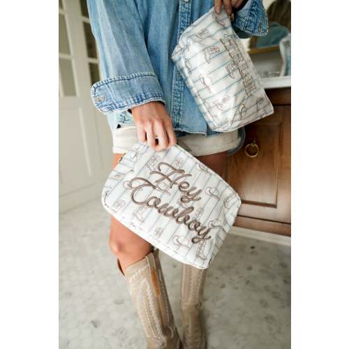 Hey Cowboy - Western Blues Striped XL Bag – KenzKustomz